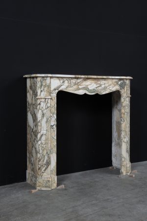 Small Antique Fireplace in Breche Marble.