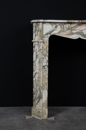 Small Antique Fireplace in Breche Marble.