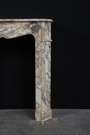Small Antique Fireplace in Breche Marble.