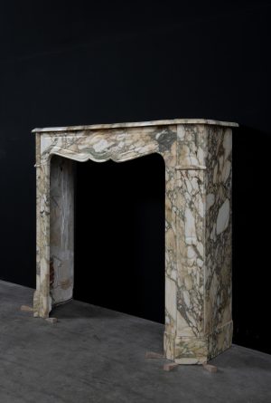Small Antique Fireplace in Breche Marble.