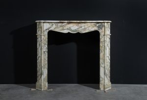 Small Antique Fireplace in Breche Marble.