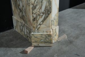 Small Antique Fireplace in Breche Marble.