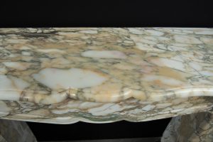 Small Antique Fireplace in Breche Marble.