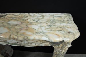 Small Antique Fireplace in Breche Marble.