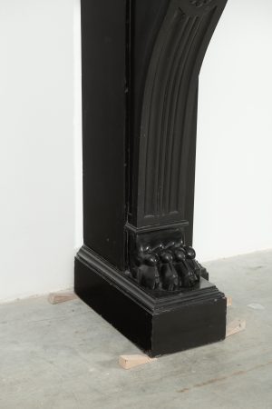 Antique Marble Fireplace in Deep Black