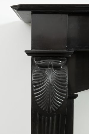 Antique Marble Fireplace in Deep Black