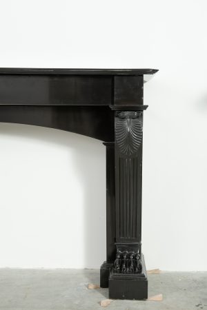Antique Marble Fireplace in Deep Black