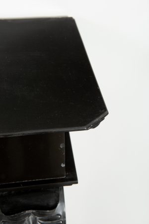 Antique Marble Fireplace in Deep Black