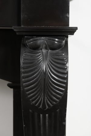 Antique Marble Fireplace in Deep Black