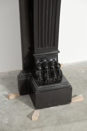 Antique Marble Fireplace in Deep Black