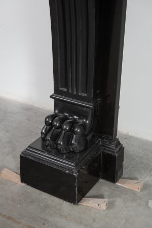Antique Marble Fireplace in Deep Black