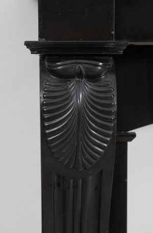 Antique Marble Fireplace in Deep Black