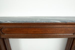 Antique Wooden Fireplace with Marble Top