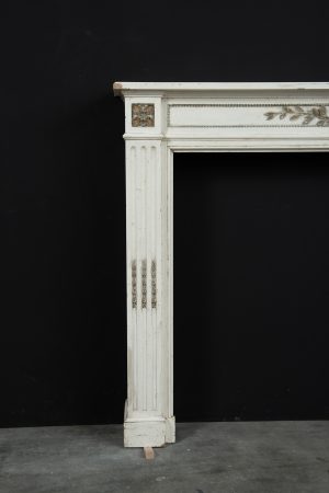 Wooden Louis XVI Fireplace Mantel