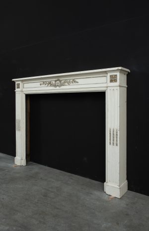 Wooden Louis XVI Fireplace Mantel