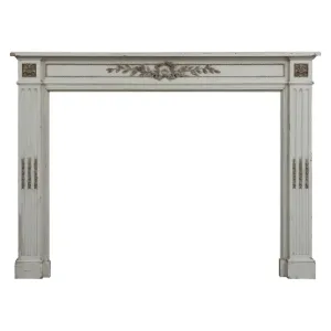 Wooden Louis XVI Fireplace Mantel