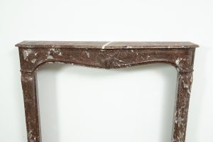Louis XV Fireplace Mantel in Red Marble