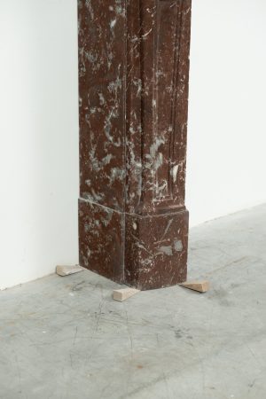 Louis XV Fireplace Mantel in Red Marble