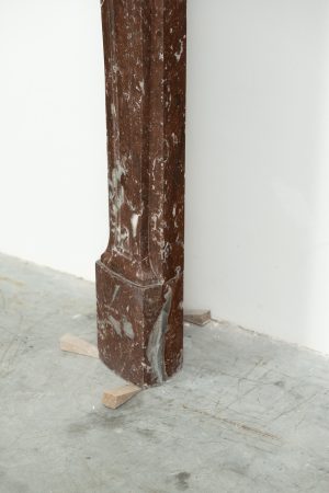 Louis XV Fireplace Mantel in Red Marble
