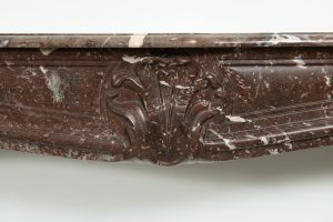 Louis XV Fireplace Mantel in Red Marble