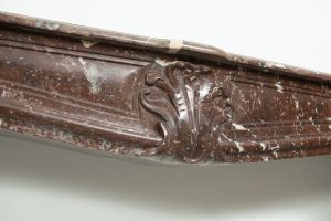 Louis XV Fireplace Mantel in Red Marble