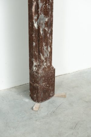Louis XV Fireplace Mantel in Red Marble