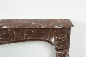 Louis XV Fireplace Mantel in Red Marble