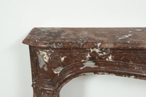 Louis XV Fireplace Mantel in Red Marble