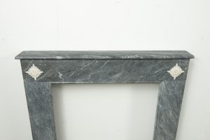 Little Grey Marble Fireplace Mantel, Louis XVI Style