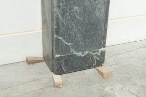 Little Grey Marble Fireplace Mantel, Louis XVI Style