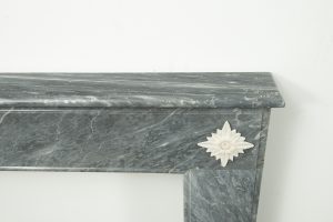 Little Grey Marble Fireplace Mantel, Louis XVI Style
