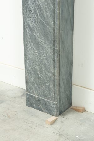 Little Grey Marble Fireplace Mantel, Louis XVI Style