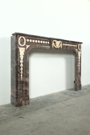 Antique Rams Head Fireplace