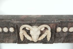 Antique Rams Head Fireplace