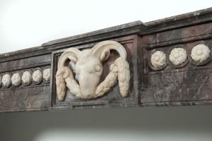 Antique Rams Head Fireplace