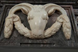 Antique Rams Head Fireplace