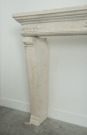 Antique Limestone Fireplace Mantel