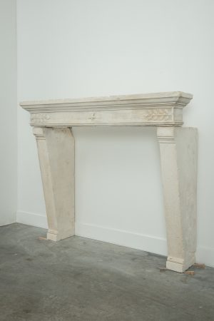 Antique Limestone Fireplace Mantel