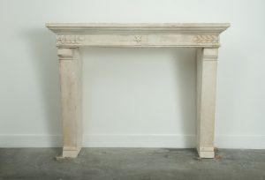 Antique Limestone Fireplace Mantel