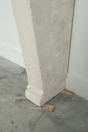 Antique Limestone Fireplace Mantel