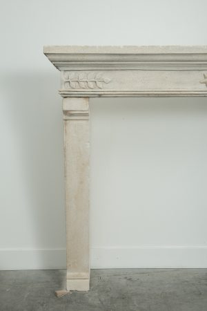 Antique Limestone Fireplace Mantel