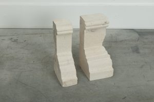 Antique Limestone Fireplace Mantel