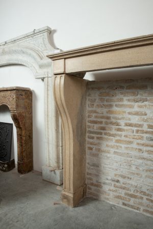 Tall, Elegant Antique Fireplace Mantel