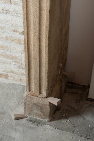 Tall, Elegant Antique Fireplace Mantel