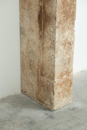 Large Rustic French Limestone Fireplace Mantel – 18th Century