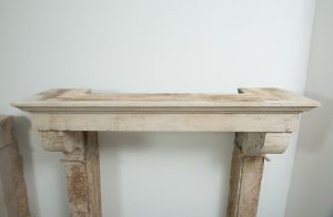 Large Rustic French Limestone Fireplace Mantel – 18th Century