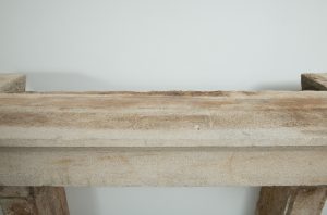 Large Rustic French Limestone Fireplace Mantel – 18th Century