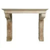 Large Rustic French Limestone Fireplace Mantel – 18th Century