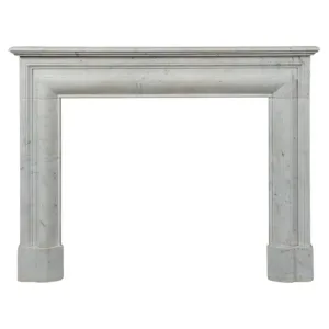 Antique White Marble Fireplace Mantel