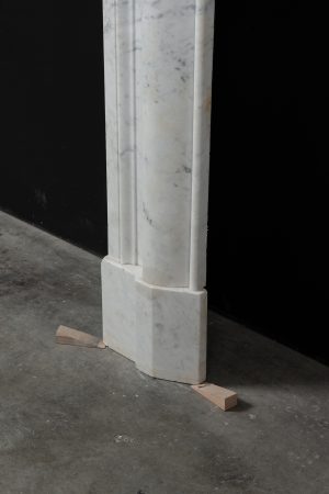 Antique White Marble Fireplace Mantel
